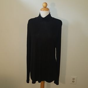 CAbi Black Mock Turtle Tee - EUC - Size L